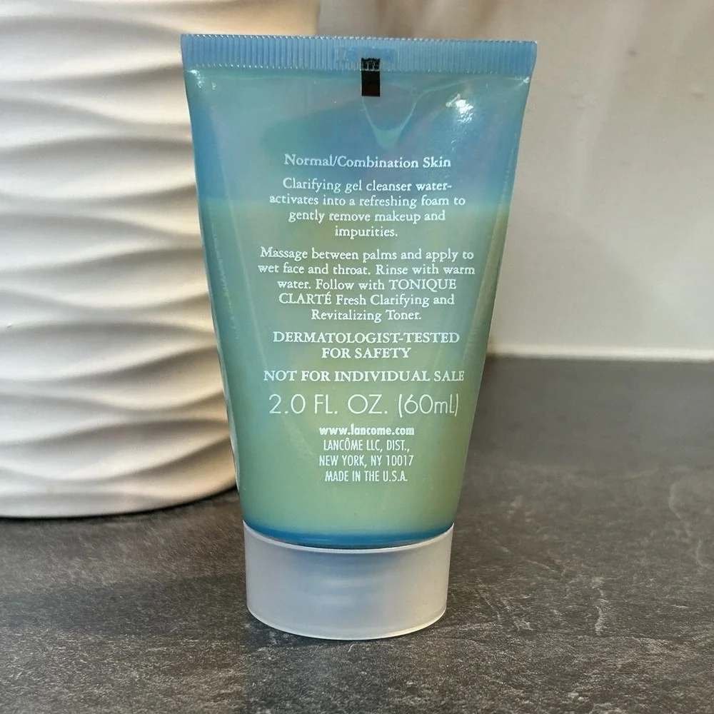 Lancome Gel Clarte Clarifying Gel To Foam Cleanser Travel 2.0 oz